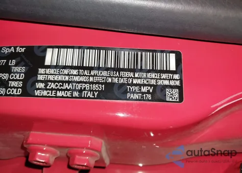 2015 Jeep Renegade Sport z USA, uszkodzony, nr VIN ZACCJAAT0FPB18531